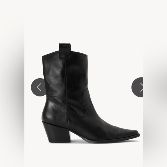 STAUD JUNE BOOTS BLACK LEATHER SIZE 39 🖤 - Picture 4 of 12